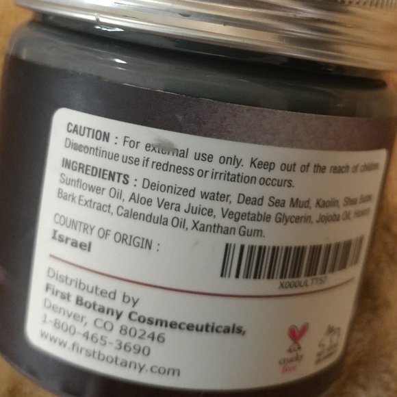 First Botany Dead Sea Mud Mask 8.8 fl. Oz - Picture 6 of 6